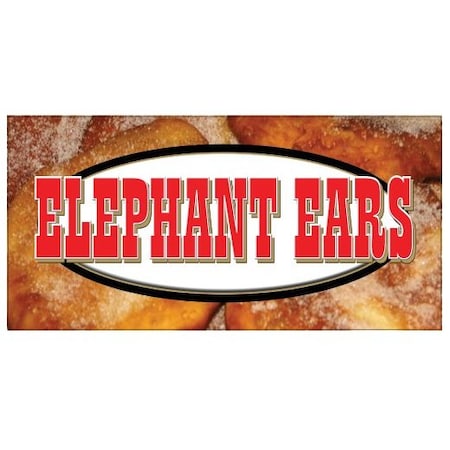 ELEPHANT EARS BANNER SIGN Concessions Signs Ear Crispy Hot Fresh Snack Snak